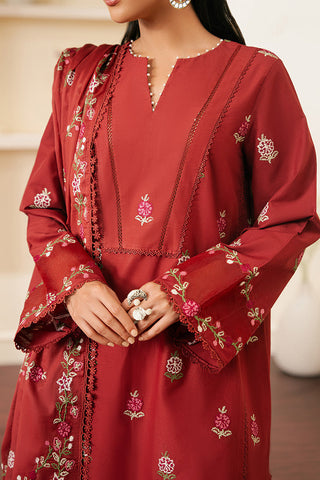 Picture of Cross Stitch - Mahiri Unstitched Embroidered Collection Vol 6 - Sylvan Red - Available at Raja Sahib