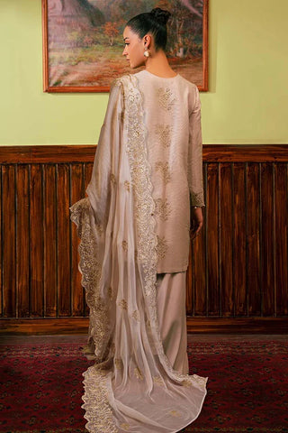 Picture of Cross Stitch - Embroidered Chiffon Collection - Misty Dove - Available at Raja Sahib