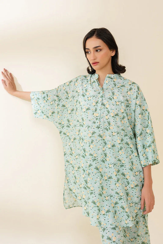 Picture of Cross Stitch - Daily Unstitched Lawn Collection - Aqua Mint - Available at Raja Sahib