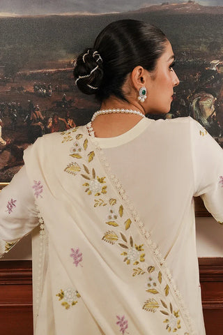 Picture of Cross Stitch - Satin De Luxe Unstitched Premium Collection - Ivory Garden - Available at Raja Sahib