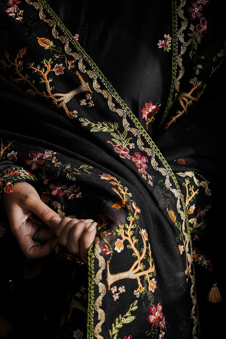 Picture of Cross Stitch - Satin De Luxe Unstitched Premium Collection - Raven Blossom - Available at Raja Sahib