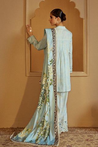 Picture of Cross Stitch - Winter Unstitched Collection 2024 - Azure Wisteria - Available at Raja Sahib