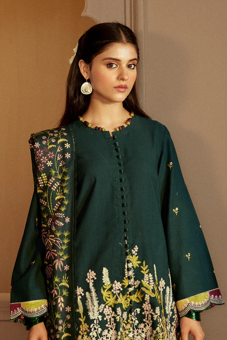 Picture of Cross Stitch - Winter Unstitched Collection 2024 - Emerald Forest - Available at Raja Sahib