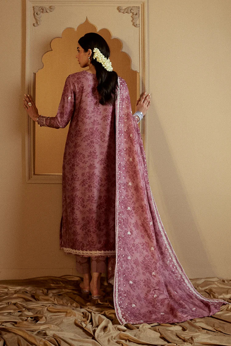 Picture of Cross Stitch - Winter Unstitched Collection 2024 - Mauve Dream - Available at Raja Sahib