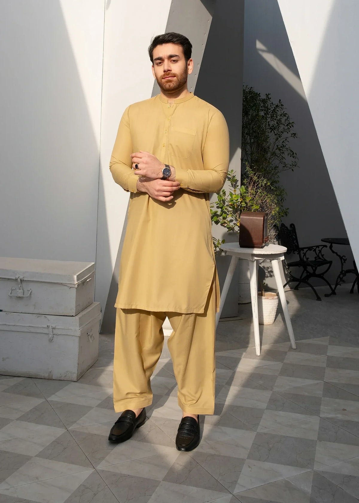 Wash & Wear | Skin Ban Shalwar Kameez – Raja Sahib