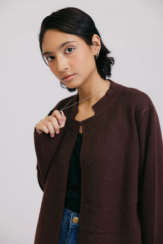 Picture of Full Sleeves Round Neck Cardigan Sweater - Available at Raja Sahib