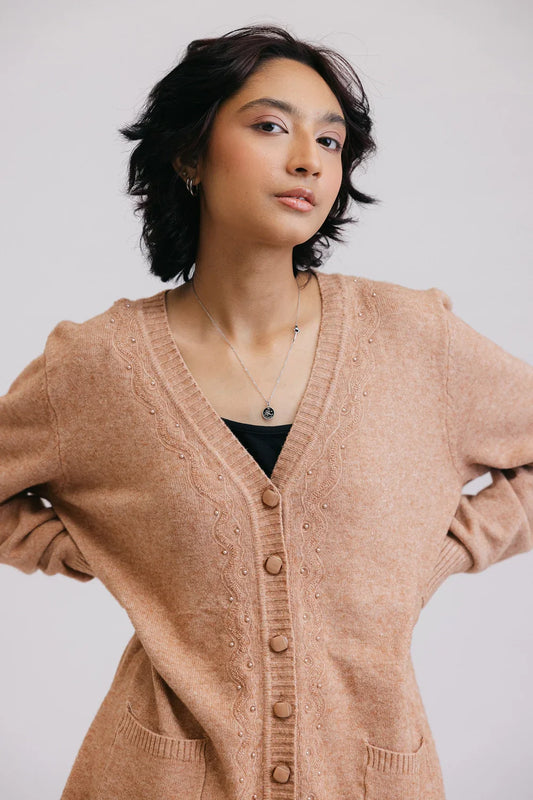 Picture of Full Sleeves V-Neck Cardigan Sweater - Available at Raja Sahib