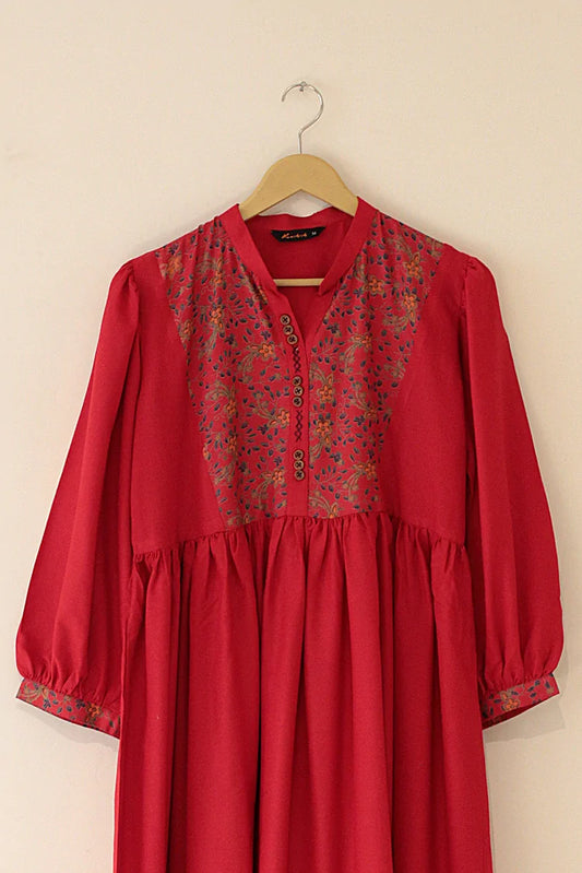 Picture of Kashish - 1 Piece - Shirt - Crimson - 6067MX - Available at Raja Sahib