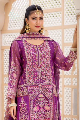 Picture of Kashish - Formals Luxury Pret - Plum - 7029 - Available at Raja Sahib