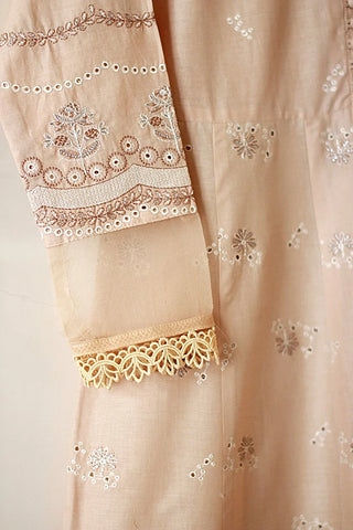 Picture of Kashish - Reaty to Wear 3 PC Lawn Suit - Beige - 7114 - Available at Raja Sahib