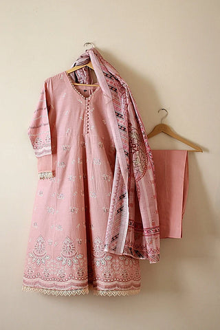 Picture of Kashish - Reaty to Wear 3 PC Lawn Suit - Tea Pink- 7114 - Available at Raja Sahib