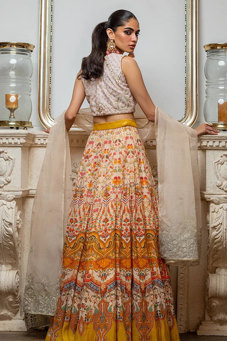 Picture of Threads & Motifs - Embroidered Blouse And Printed Lehenga (OFS) - Available at Raja Sahib