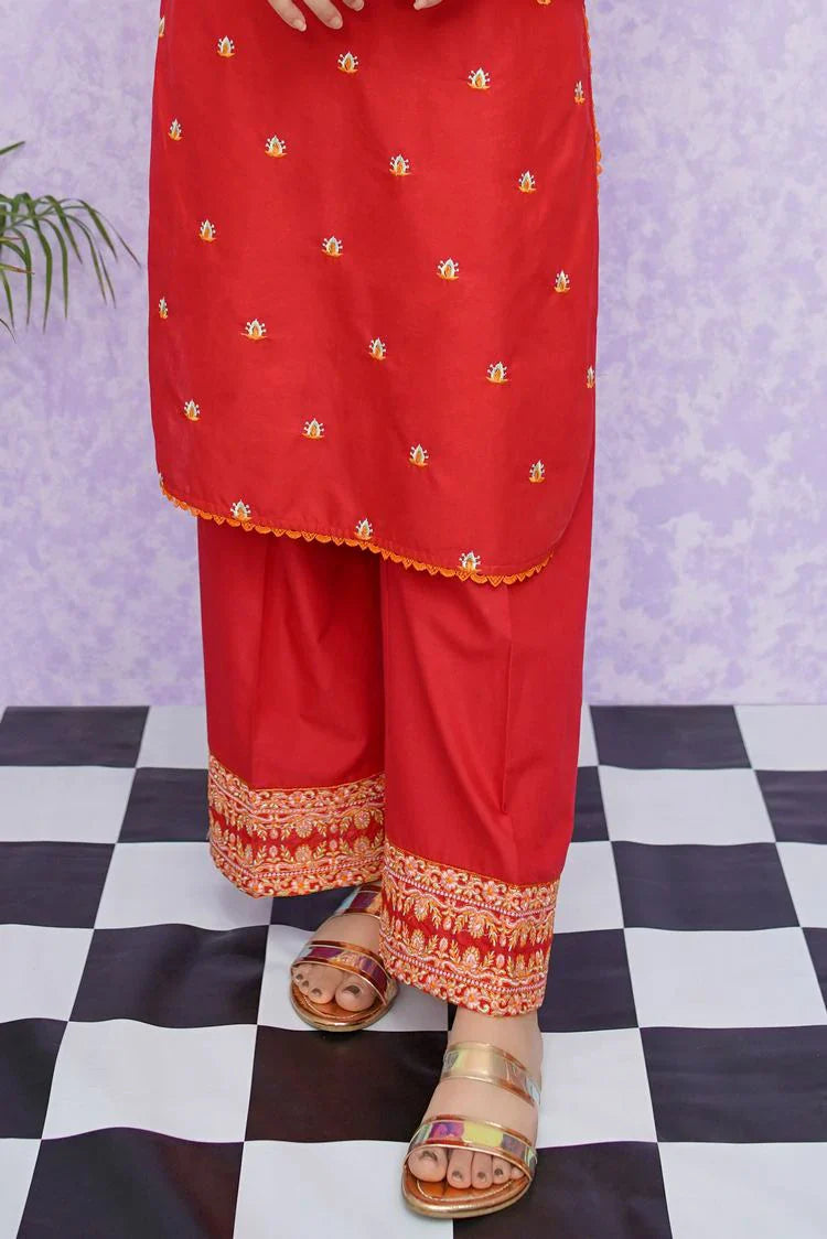 Picture of Modest - Girls Cotton Embroidered - 2 Piece Suit - 8475 - Available at Raja Sahib