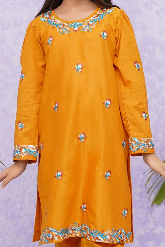 Picture of Modest - Girls Cotton Embroidered - 2 Piece Suit - 8485 - Available at Raja Sahib