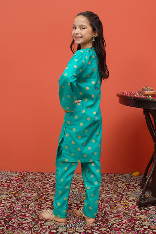 Picture of Modest - Toddlers Cambric Printed 2 Piece Suit - 8515 - Available at Raja Sahib