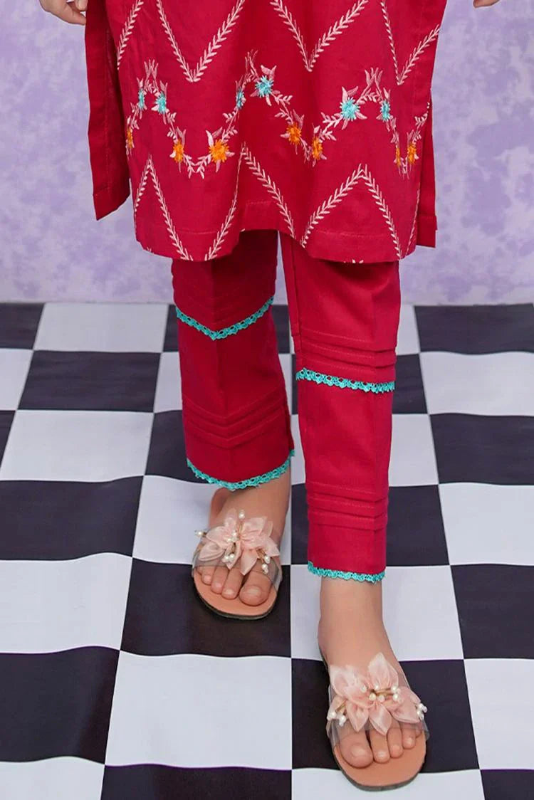 Picture of Modest - Girls Cotton Embroidered - 2 Piece Suit - 8545 - Available at Raja Sahib