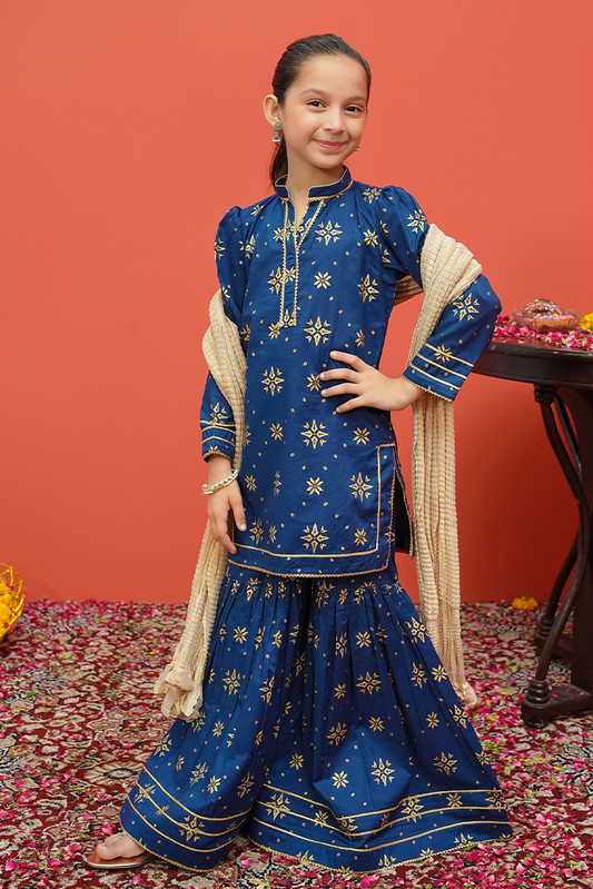 Picture of Modest - Cambric Printed 3 Piece Suit - 8555 - Available at Raja Sahib