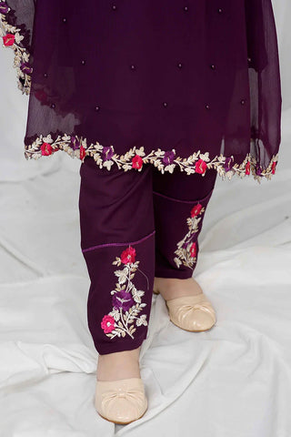 Picture of Pearl Cape Shirt Kids - Purple - Available at Raja Sahib