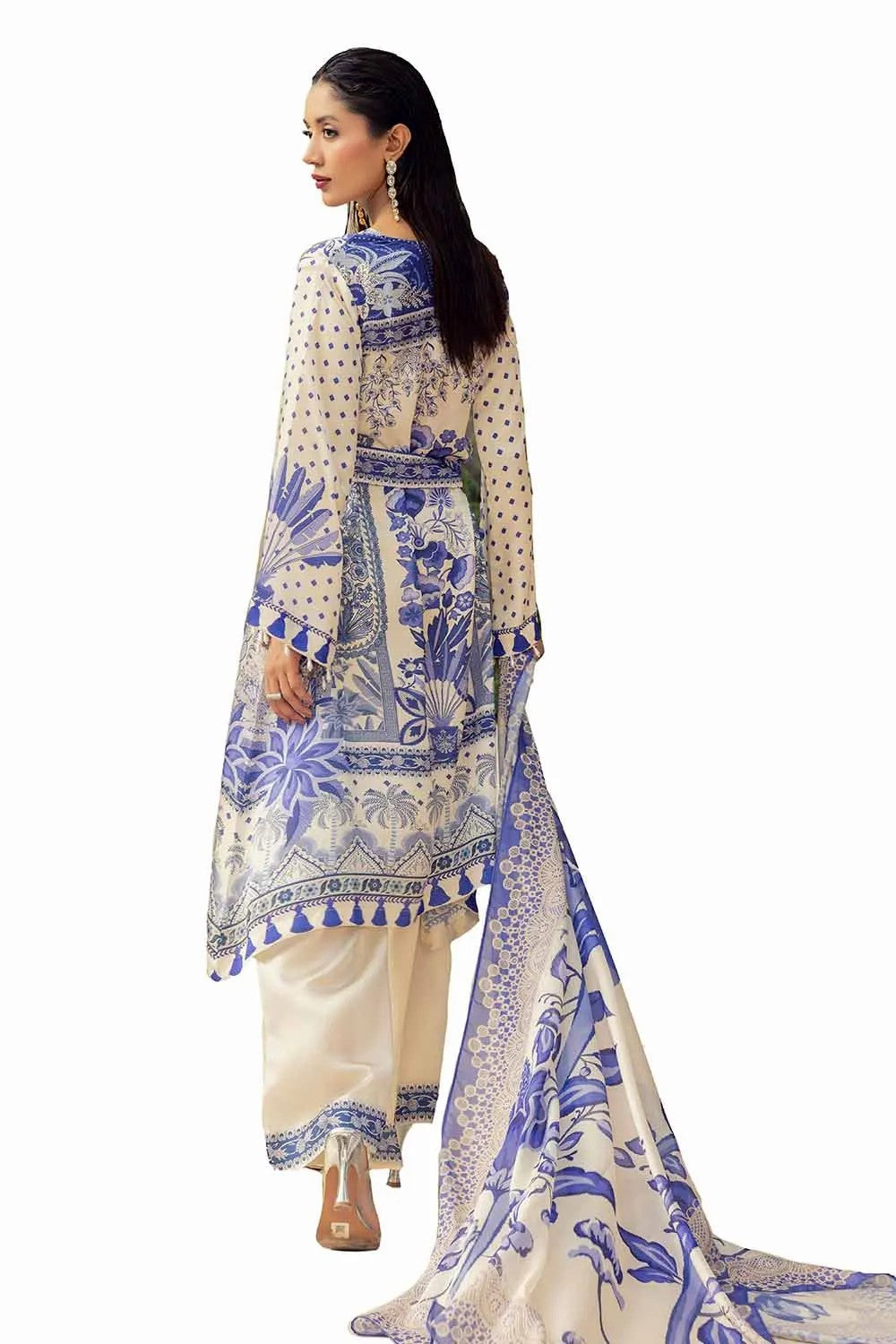 Picture of Gul Ahmed - La Soie Royal Silk Collection - 3PC Printed Silk Suit S-42003 - Unstitched - Available at Raja Sahib