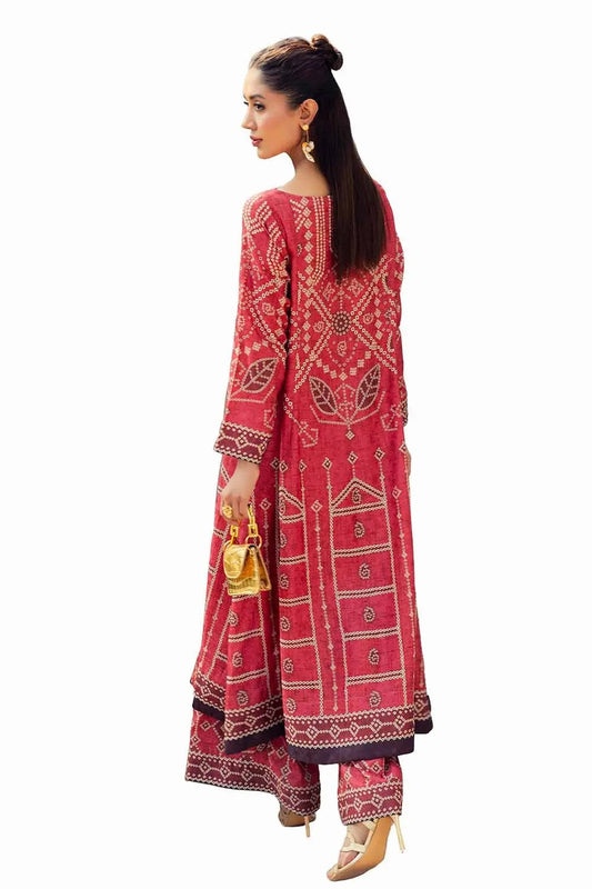 Picture of Gul Ahmed - La Soie Royal Silk Collection - 2PC Printed Jacquard Silk Suit TS-42002 - Unstitched - Available at Raja Sahib