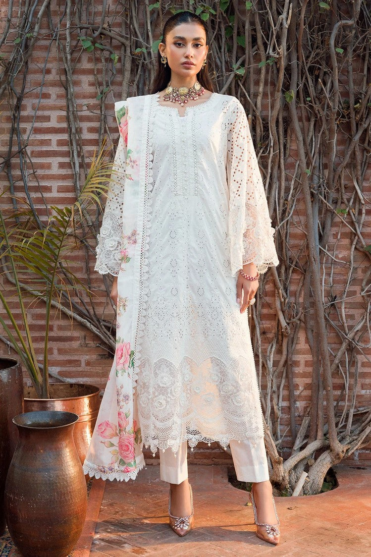 Picture of Motifz - 4436 RUKAIYAH Schiffli Luxury Embroidered Lawn Collection - Available at Raja Sahib