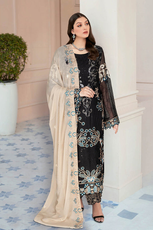 Picture of Ramsha - N 508 Nayab Weightless Chiffon Collection Vol 5 - Available at Raja Sahib