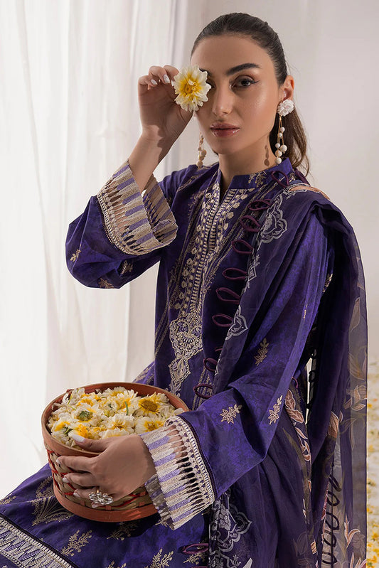 Picture of Raja Sahib - SH 04 PANSY Nur Embroidered Prints Lawn Collection - Available at Raja Sahib