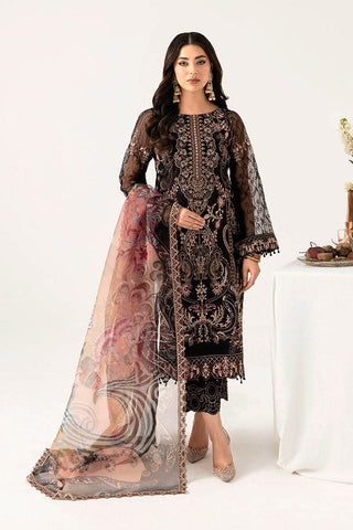 M 1105 Minhal Embroidered Chiffon Collection Vol 11