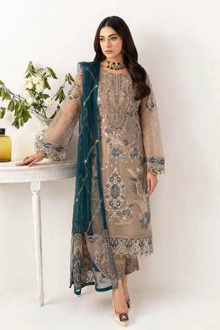 M 1106 Minhal Embroidered Chiffon Collection Vol 11