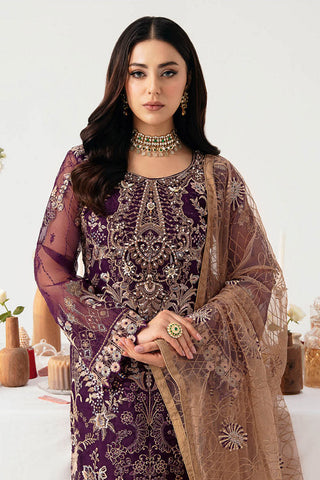 M 1109 Minhal Embroidered Chiffon Collection Vol 11