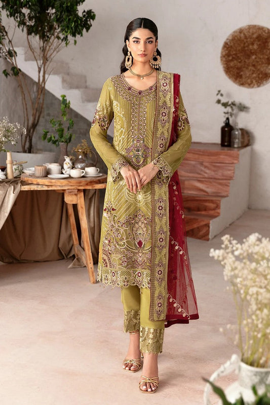 Picture of Ramsha - D 1203 Rangoon Embroidered Chiffon Collection Vol 12 - Available at Raja Sahib