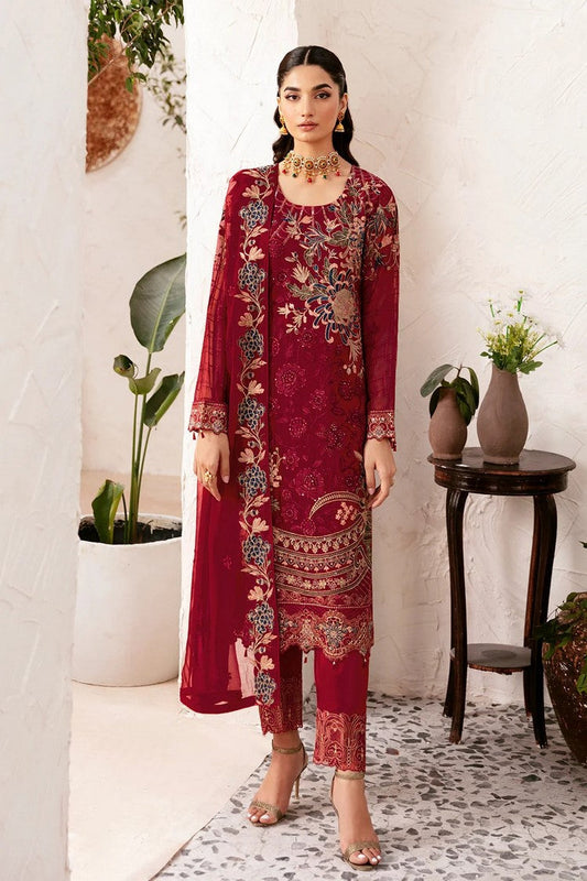 Picture of Ramsha - D 1205 Rangoon Embroidered Chiffon Collection Vol 12 - Available at Raja Sahib