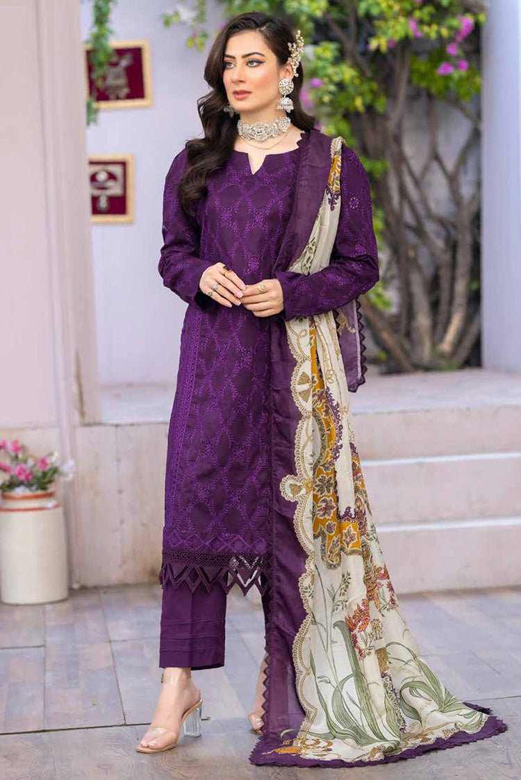 Picture of Banafsheh - BNR 175 Riwayat Khas Luxury Lawn Collection Vol 2 - Available at Raja Sahib