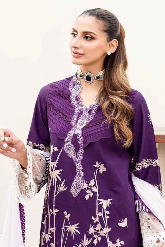 Picture of Sablevogue - SSC-03-24 Plum Orchid Shiree Embroidered Lawn Collection - Available at Raja Sahib