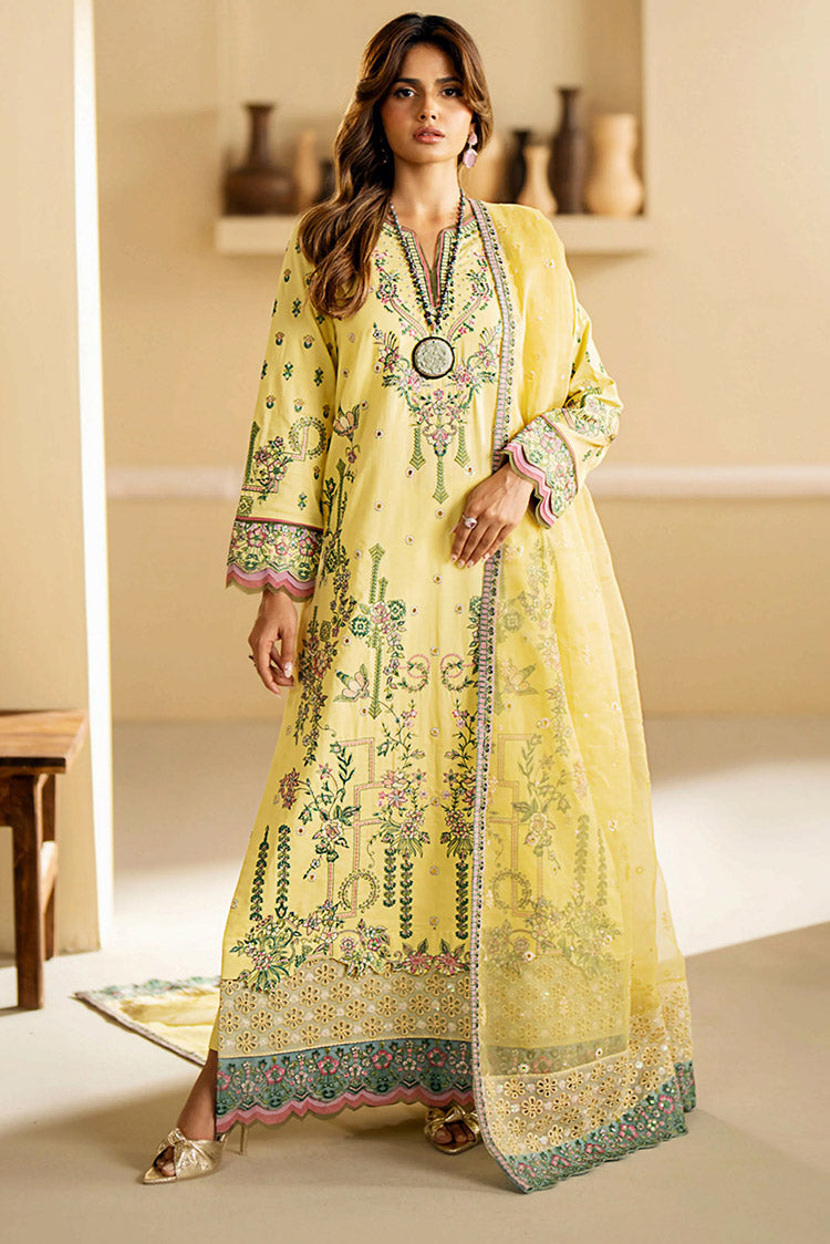 Picture of Maryum N Maria - MS24 635 Yellow IRIS Vera Eid ul Azha Luxury Lawn Collection Chapter 1 - Available at Raja Sahib