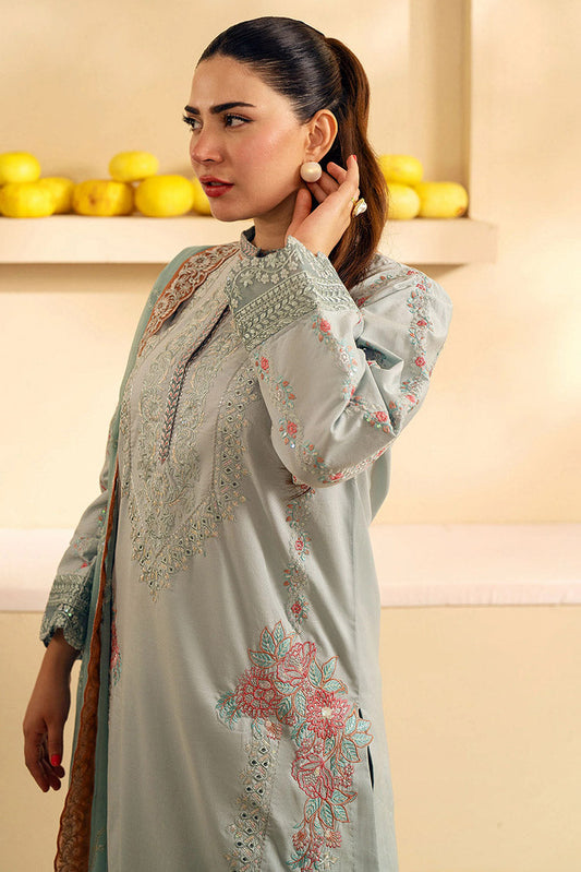 Picture of Maryum N Maria - MS24 638 Cloud Blue Alisa Eid ul Azha Luxury Lawn Collection Chapter 1 - Available at Raja Sahib