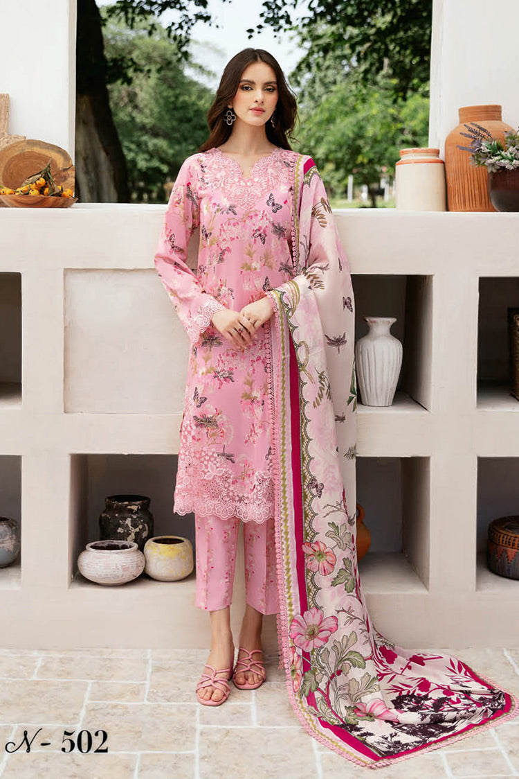 Picture of Ramsha - N 502 Rangrez Luxury Lawn Collection Vol 5 - Available at Raja Sahib