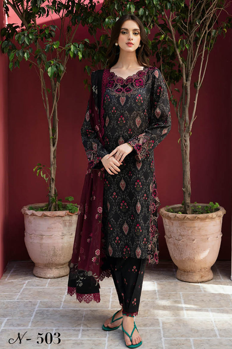 Picture of Ramsha - N 503 Rangrez Luxury Lawn Collection Vol 5 - Available at Raja Sahib