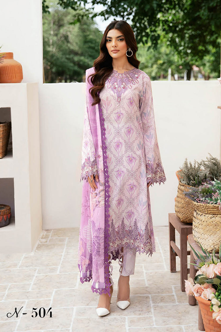 Picture of Ramsha - N 504 Rangrez Luxury Lawn Collection Vol 5 - Available at Raja Sahib