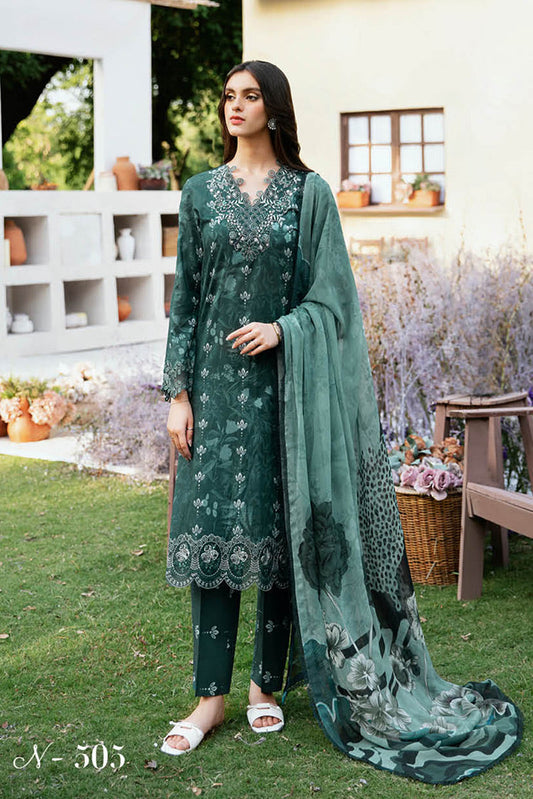 Picture of Ramsha - N 505 Rangrez Luxury Lawn Collection Vol 5 - Available at Raja Sahib