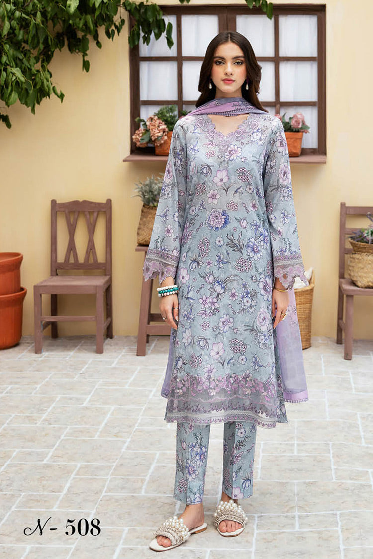 Picture of Ramsha - N 508 Rangrez Luxury Lawn Collection Vol 5 - Available at Raja Sahib