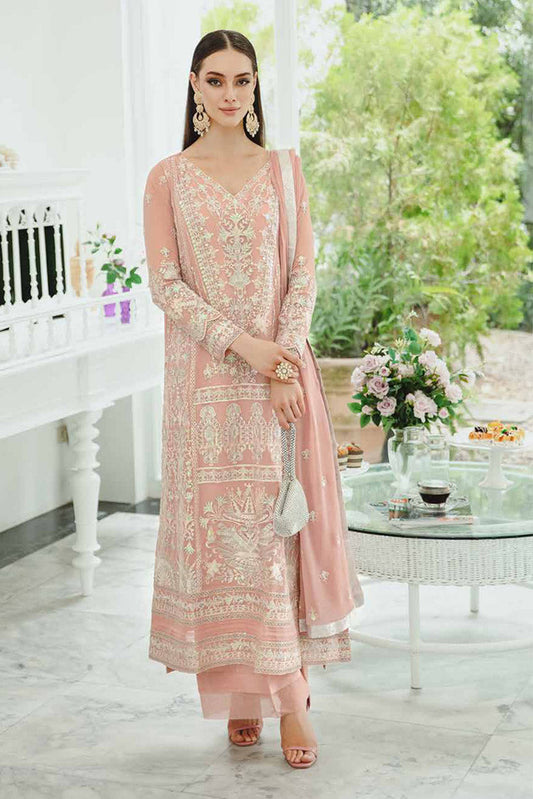 Picture of Freesia - SW23 503 Pink Nude Negar Ariya Chiffon De Luxe - Available at Raja Sahib