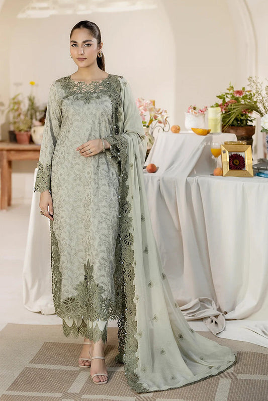 Picture of House of Nawab - 07 FADAH Zora Luxury Lawn Collection - Available at Raja Sahib