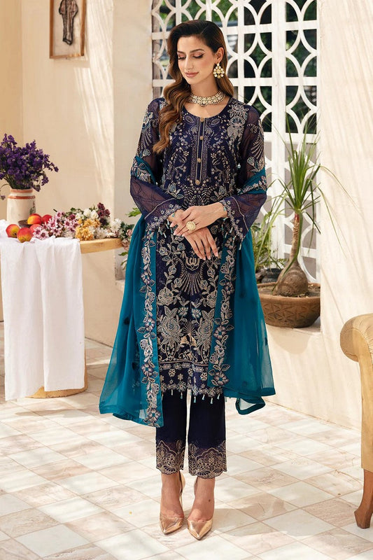 Picture of Ramsha - A 903 Chevron Embroidered Chiffon Collection Vol 9 - Available at Raja Sahib