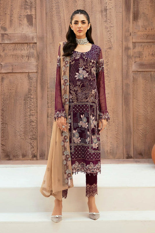 Picture of Ramsha - F 2608 Embroidered Chiffon Collection Vol 26 - Available at Raja Sahib