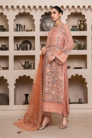 Picture of Janique - JJ Embelished Luxury Collection - D 01 Delight Pink - Unstitched - Available at Raja Sahib