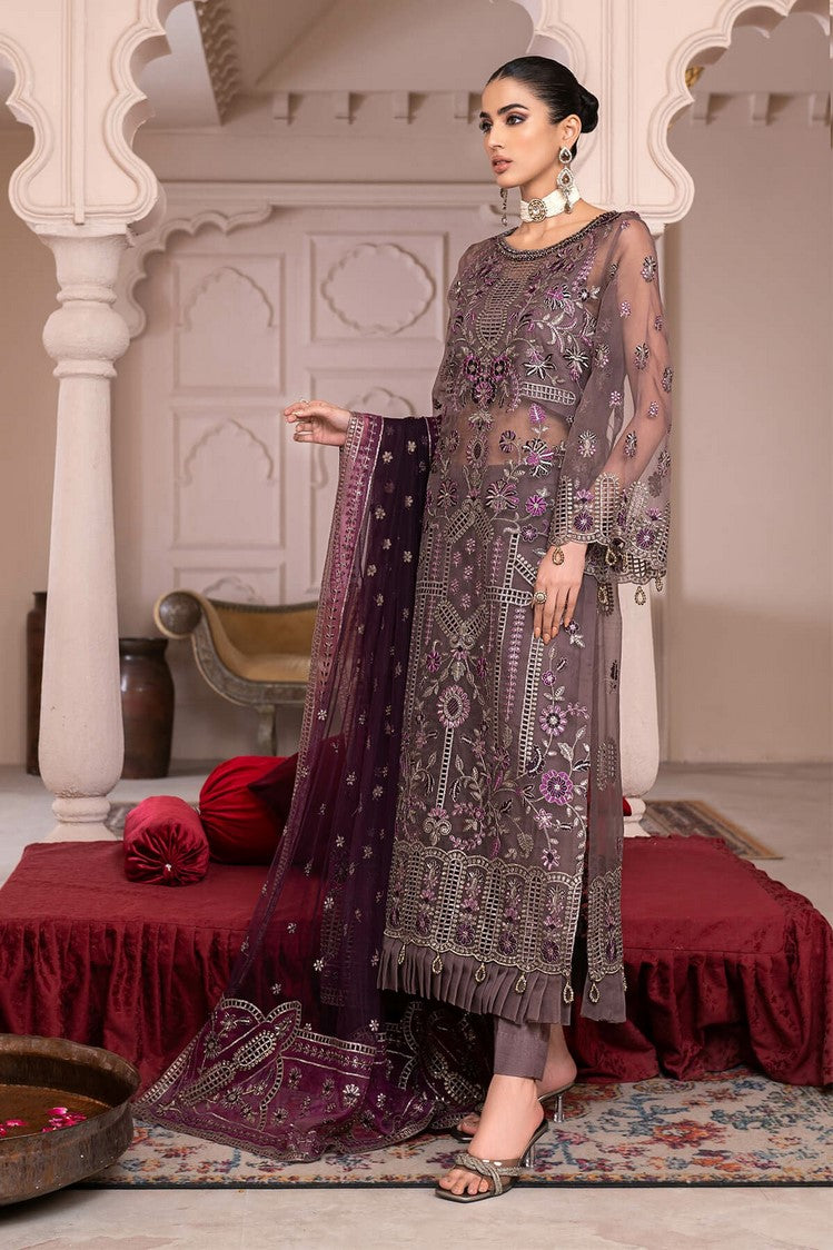 Picture of Janique - JJ Embelished Luxury Collection - D 04 Orchid Vine - Unstitched - Available at Raja Sahib