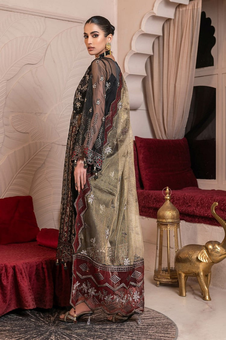 Picture of Janique - JJ Embelished Luxury Collection - D 06 Black Frescoe - Unstitched - Available at Raja Sahib