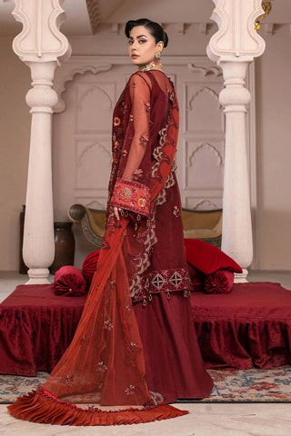 Picture of Janique - JJ Embelished Luxury Collection - D 07 Red Stone - Unstitched - Available at Raja Sahib