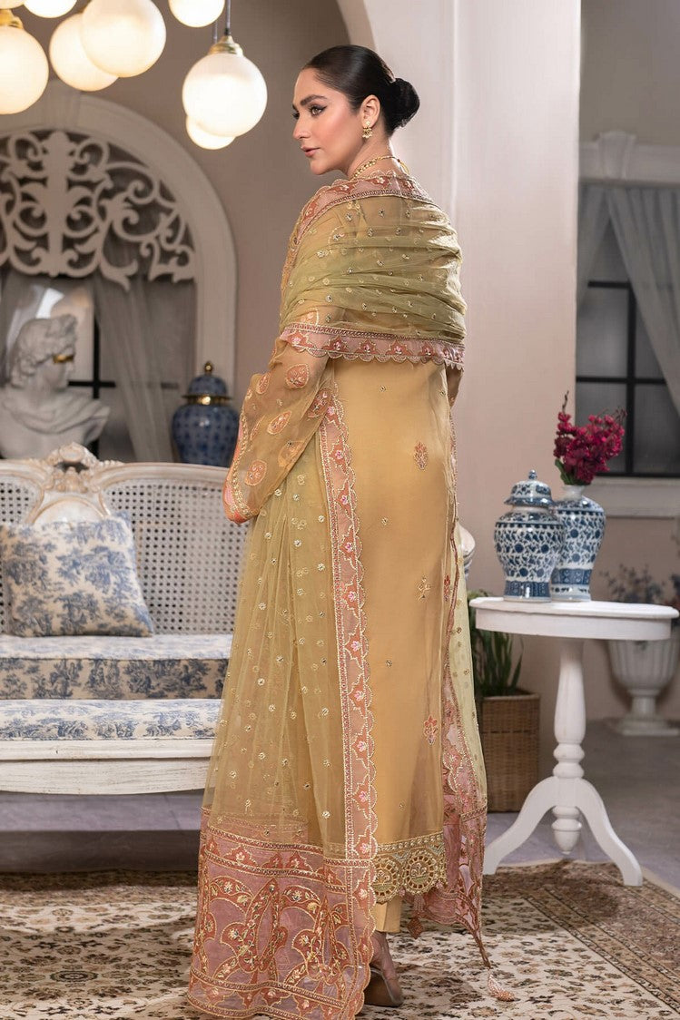 Picture of Janique - JJ Embelished Luxury Chiffon Collection Vol 2 - D 04 Amber Field - Unstitched - Available at Raja Sahib